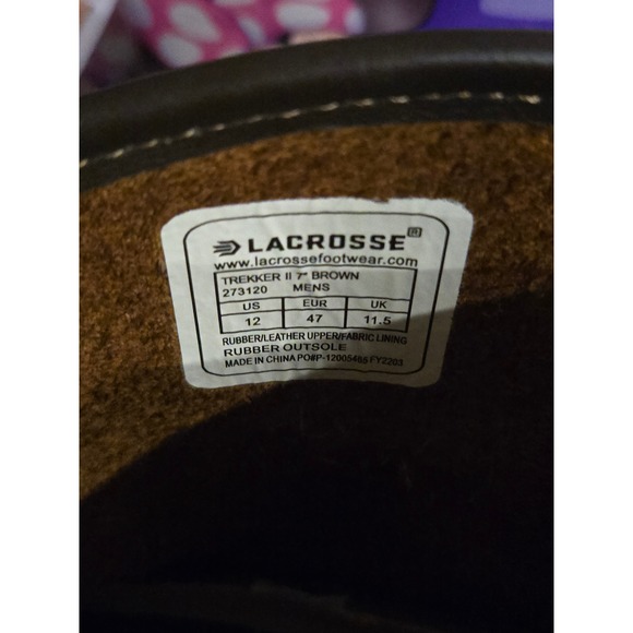 Lacrosse Trekker II 7 Brown Duck Boots Mens 12 Rubber Leather Waterproof 273120